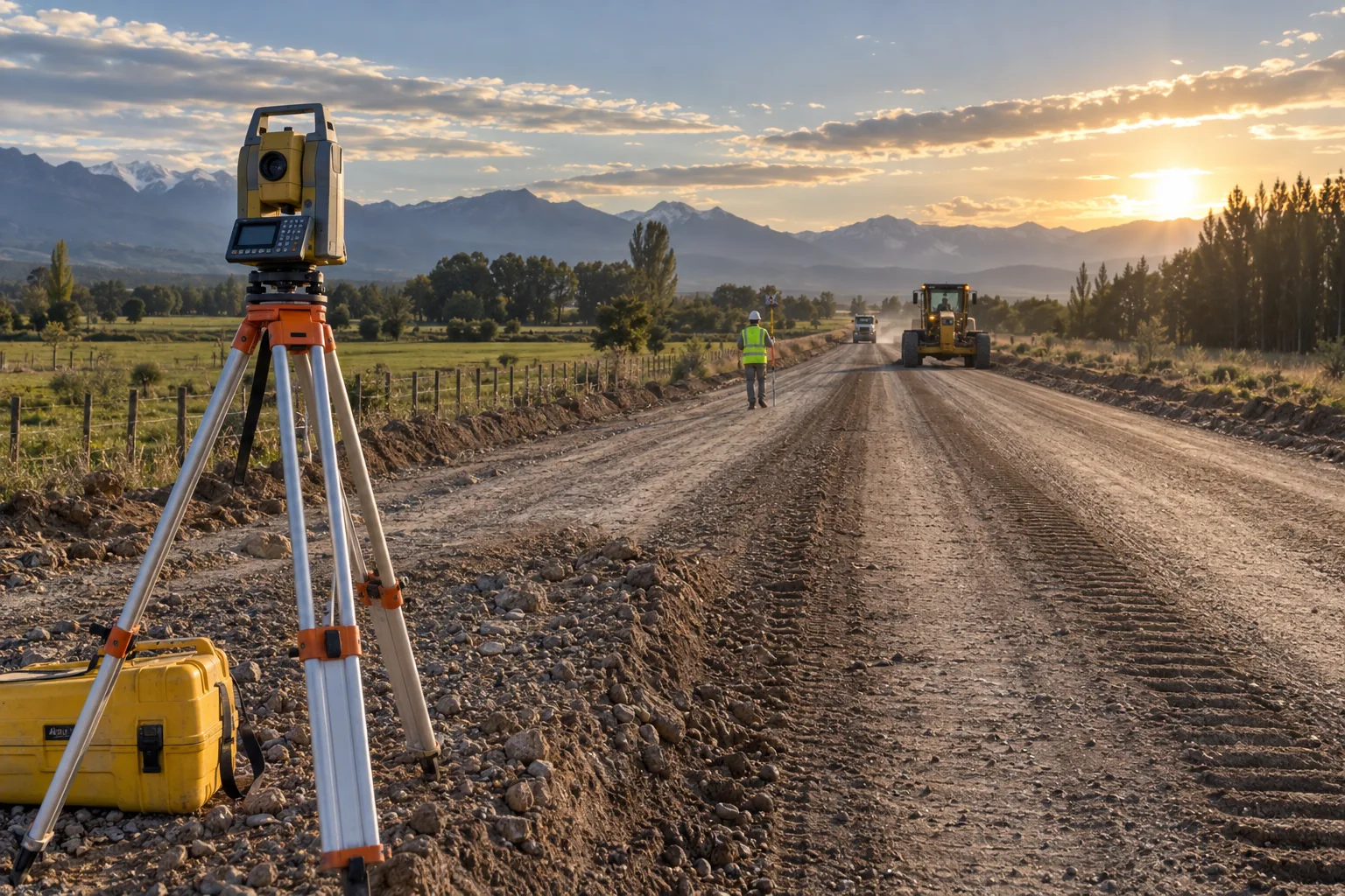Relevamiento de una obra vial, imagen ilustrativa